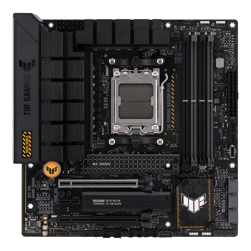 ASUS TUF GAMING B650M-PLUS Bundkort - AMD B650 - AMD AM5 socket - DDR5 RAM - Micro-ATX