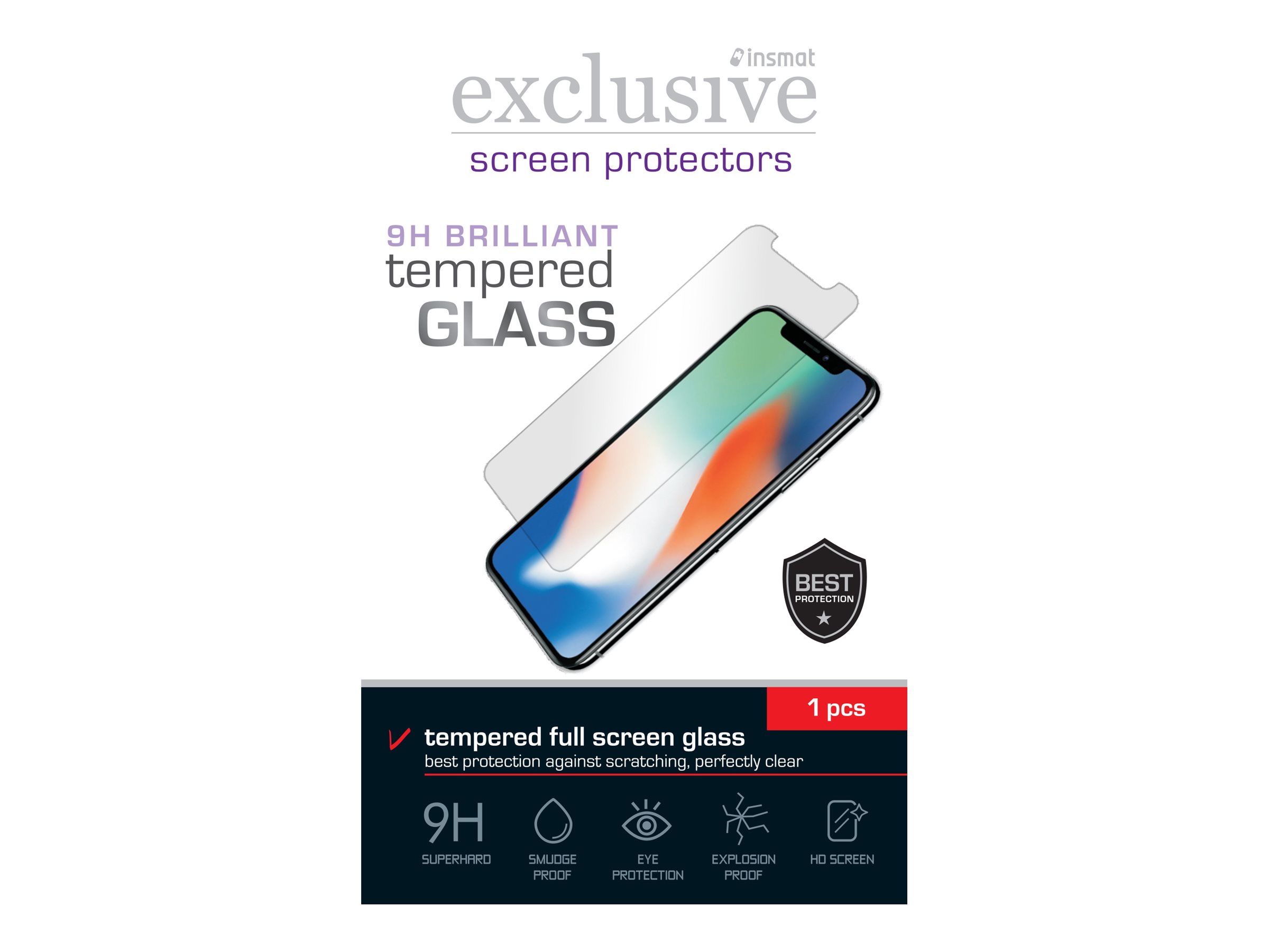 Insmat Brilliant Glass - screen protector for mobile phone - FS
