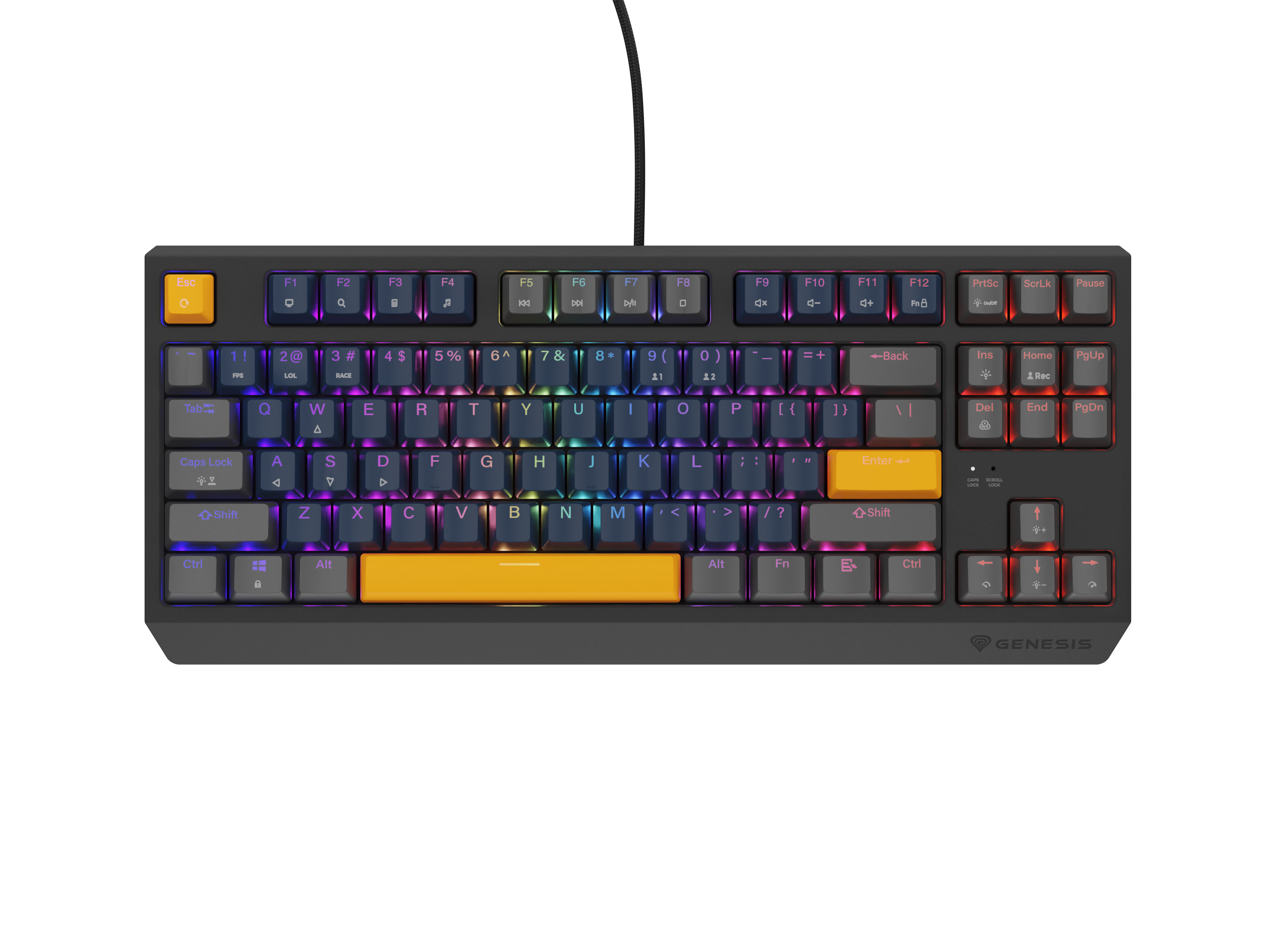 GENESIS THOR 230 TKL Tastatur Mekanisk RGB Kabel & trådløs