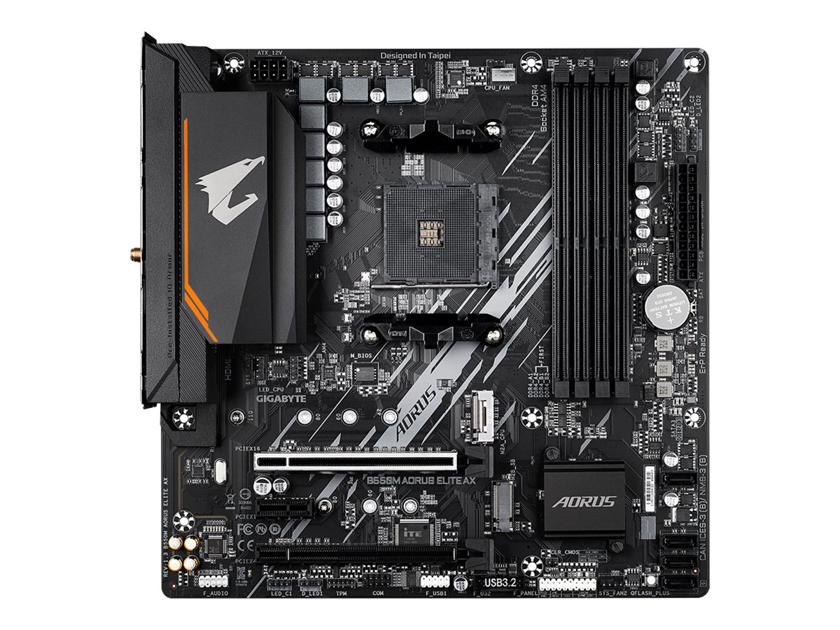 GIGABYTE B550M AORUS ELITE AX Bundkort - AMD B550 - AMD AM4 socket - DDR4 RAM - Micro-ATX