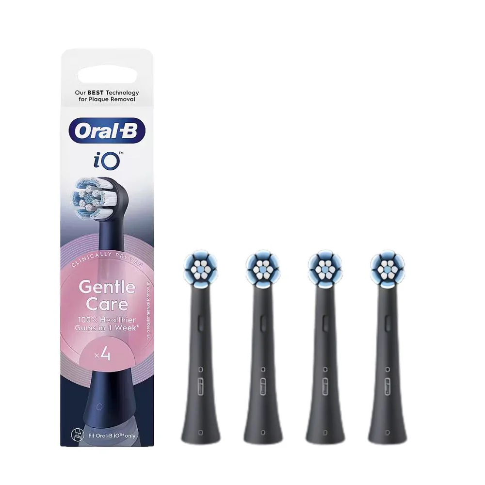 Oral-B Replaceable toothbrush heads iO GentleCare Heads For adults Number of brush heads included 4 Black