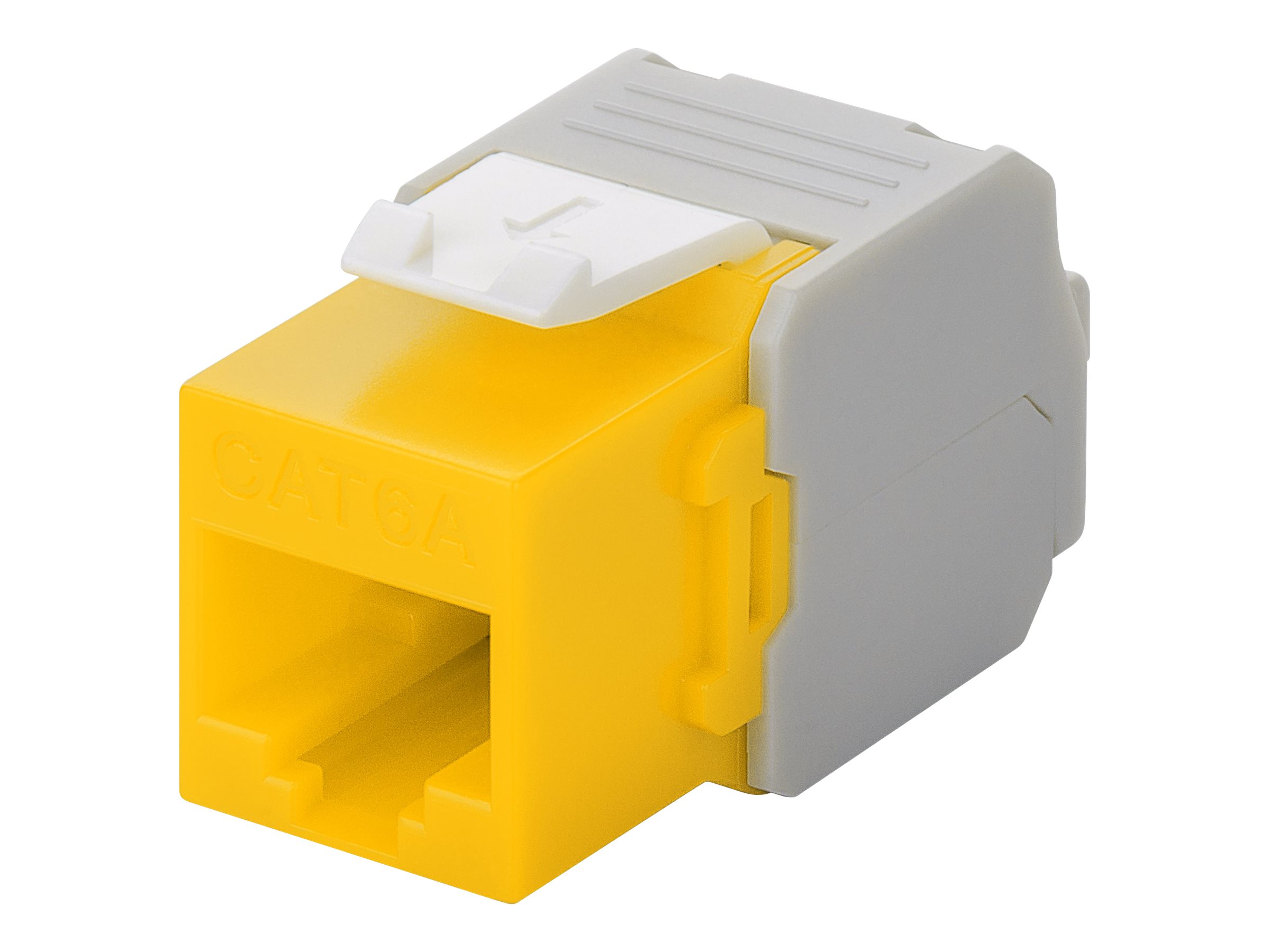 Goobay Keystone modul RJ45 CAT 6A, UTP 16,5 mm bred, krokodilleklemme til værktøjsfri IDC-montering