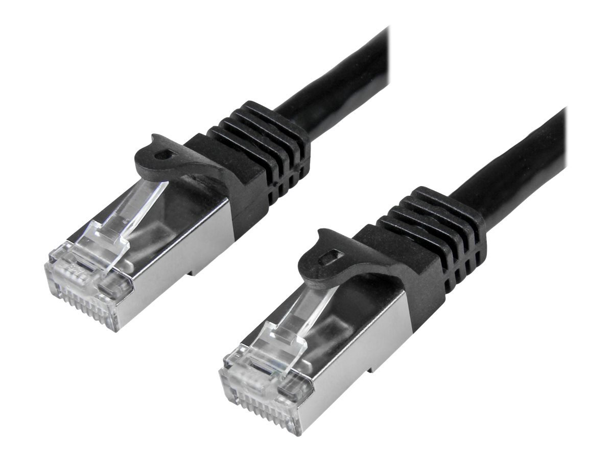 StarTech.com 3m Black Cat6 / Cat 6 Shielded (SFTP) Patch Cable 3 m CAT 6 Kabel med afskærmning med folie og kobberfletning (SFTP 3m Patchkabel Sort