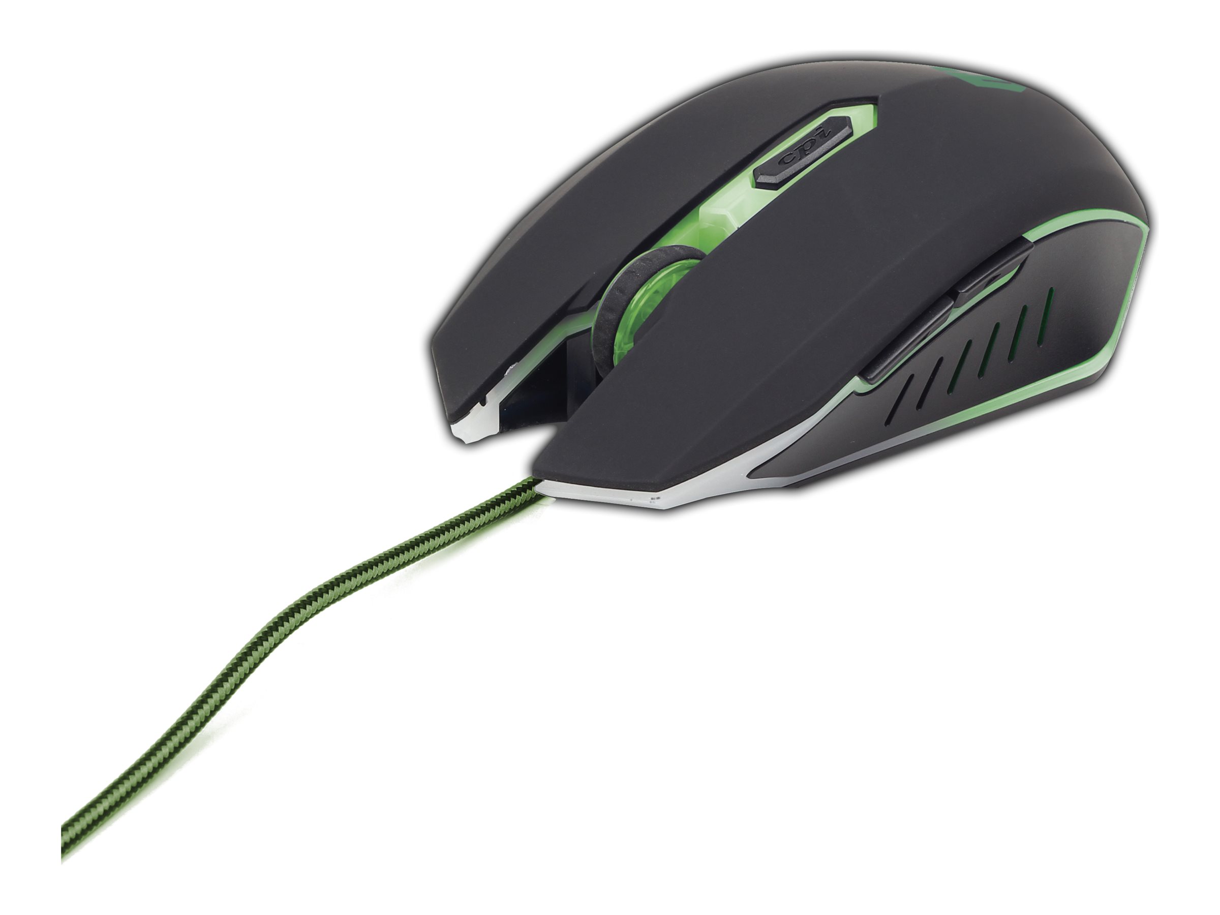 Gembird USB Gaming Mouse - Gaming Mus - Optisk - 6 knapper - Grøn