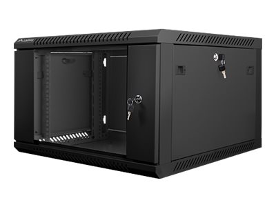 Lanberg vægmonteret rack kabinet WF01-6606-10B, 19”, 6U, 60×60×37 cm, sort