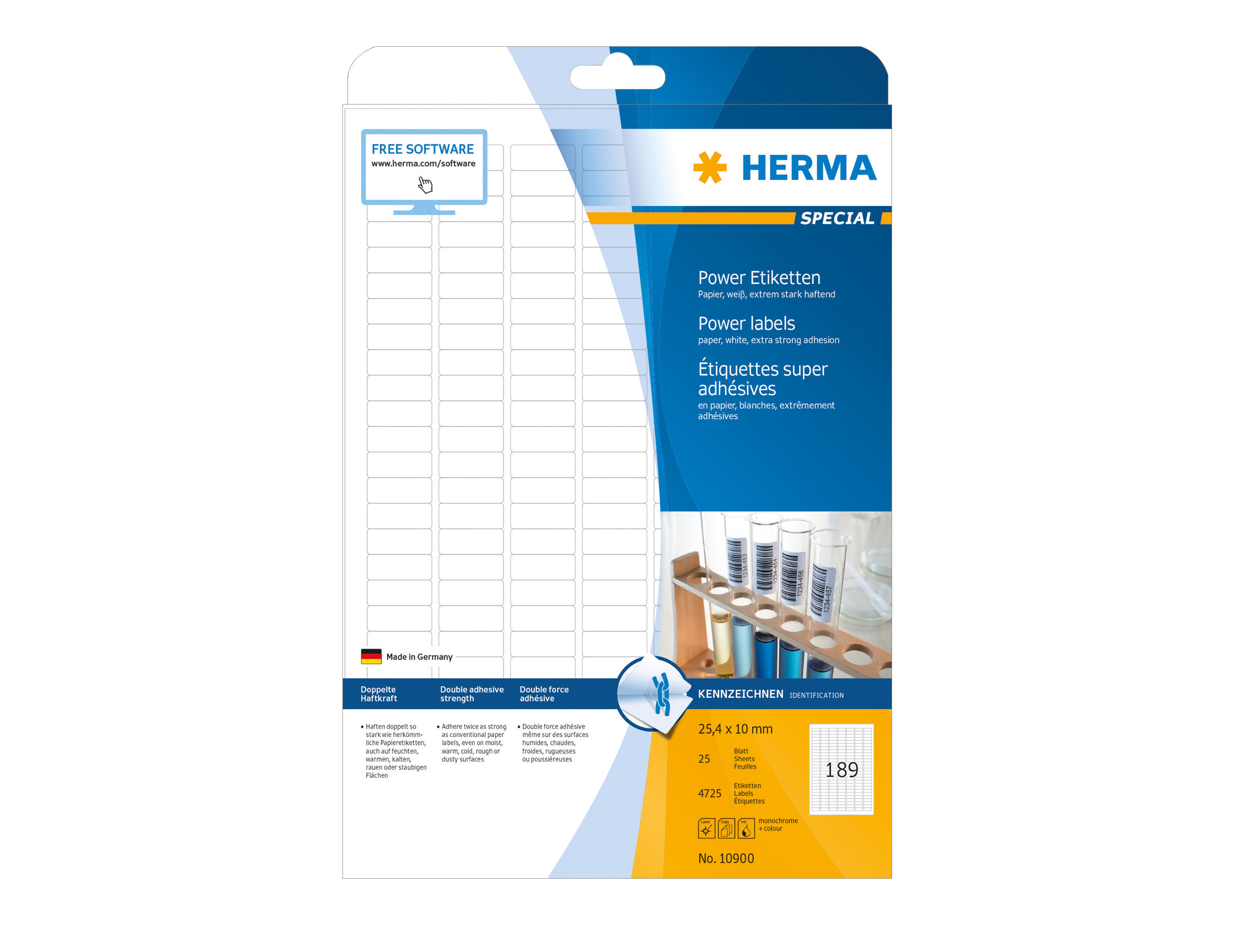 HERMA labels - matte - 4725 label(s) - 25.4 x 10 mm