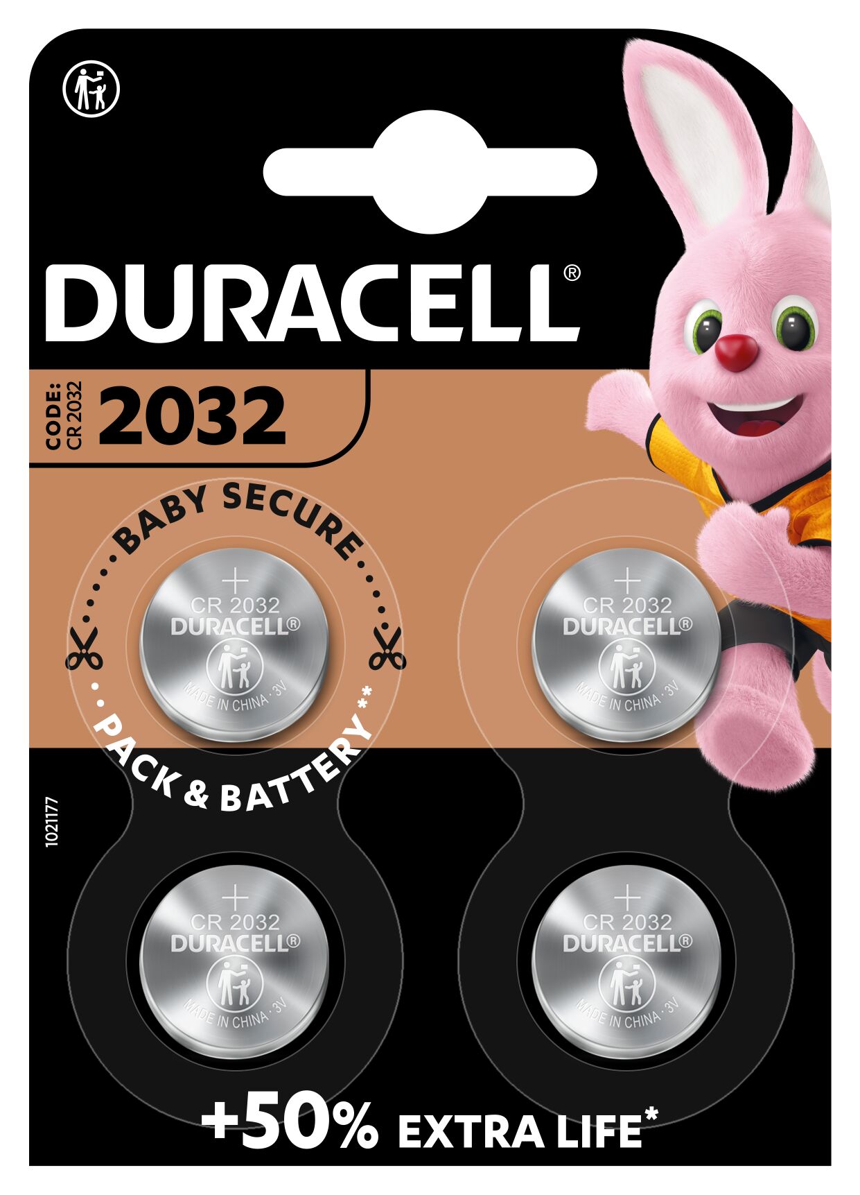 Duracell CR2032 Lithium Knapcellebatterier - 4 stk