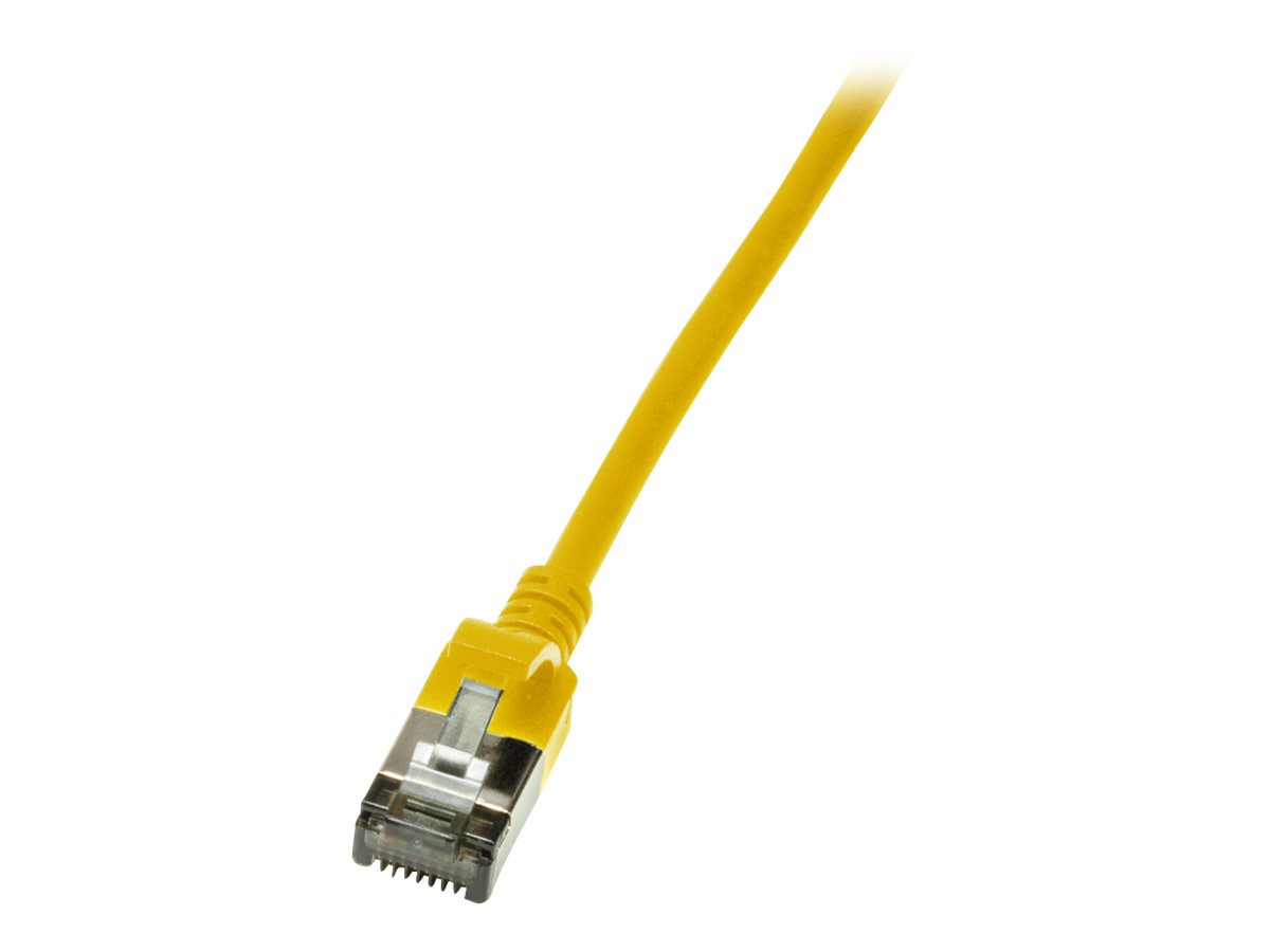 LogiLink SlimLine - Patchkabel - RJ-45 (han) til RJ-45 (han) - 1 m - SSTP, PiMF - CAT 6a - booted, halogenfri, formet, knastfri - gul, RAL 1021