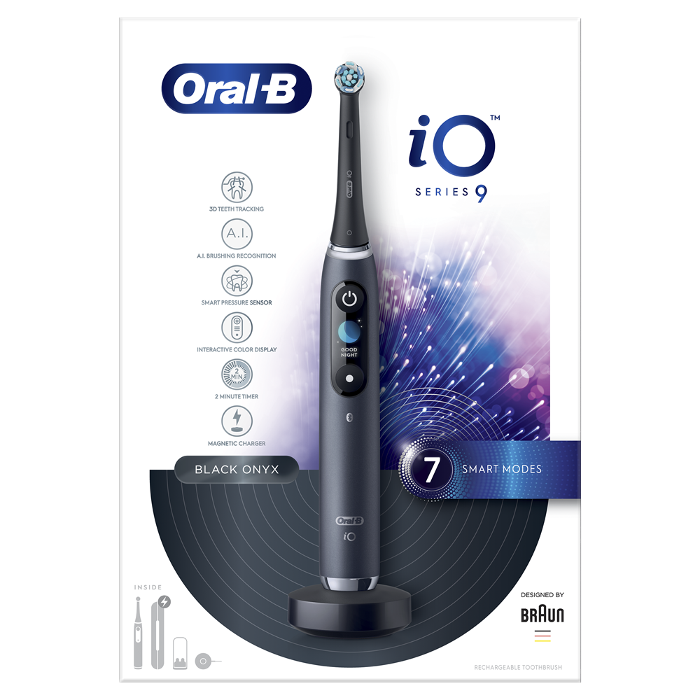 Oral-B Electric toothbrush iO Series 9N Rechargeable For adults Number of brush heads included 1 Number of teeth brushing modes 7 Black Onyx