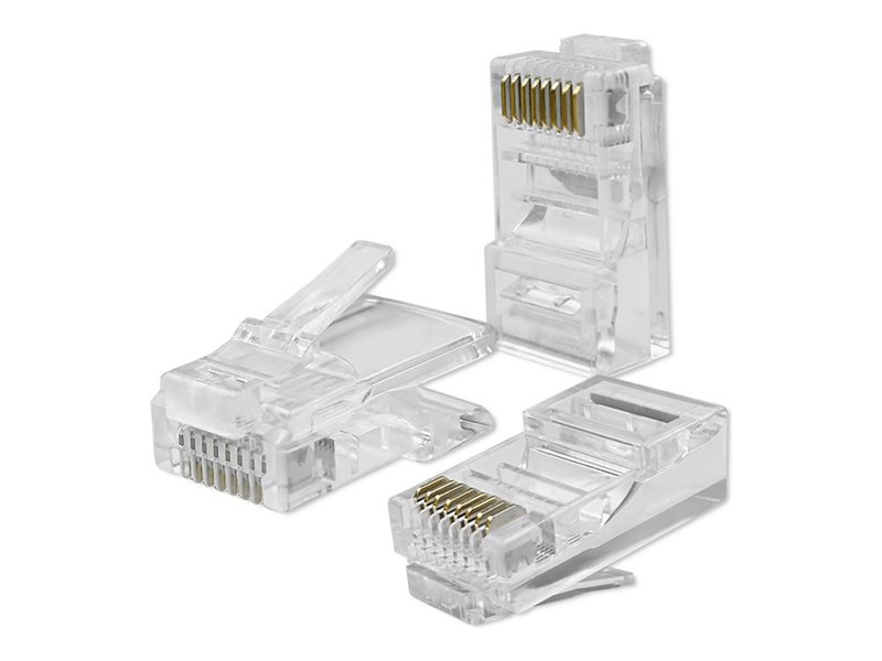 Qoltec - Netværk-konnektor - RJ-45 (han) - UTP - CAT 6 - gennemsigtig (pakke med 100)
