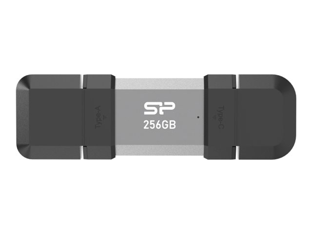 SILICON POWER Mobile C51 256GB USB 3.0 / USB-C Sort Sølv