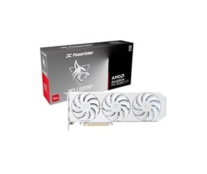 PowerColor Radeon RX 9060 XT Hellhound Spectral White - 16GB GDDR6 RAM - Grafikkort