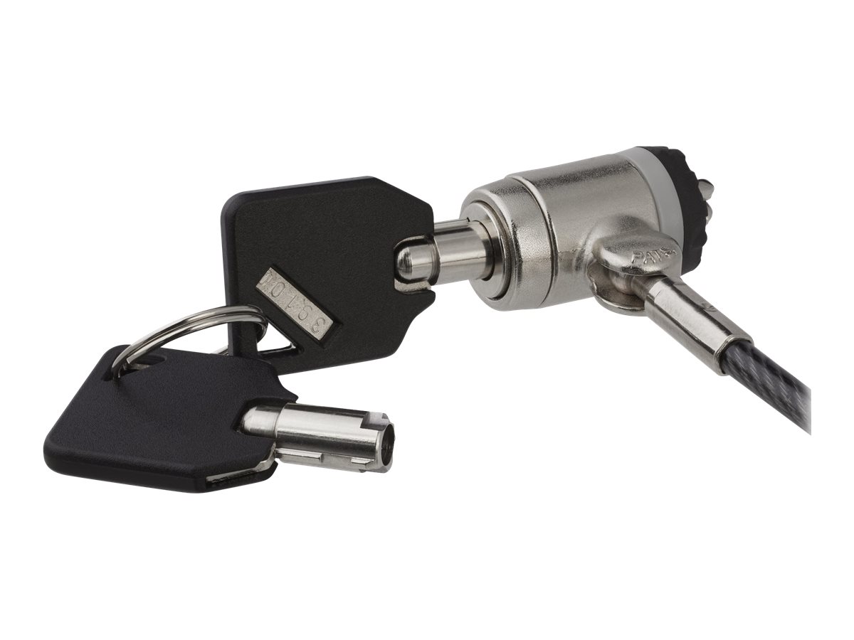 StarTech.com 6ft (2m) Laptop Cable Lock Keys, Keyed Security Cable Lock for Compatible K-Slot Laptops, Desktops, Computers & Other Devices, Anti-Theft