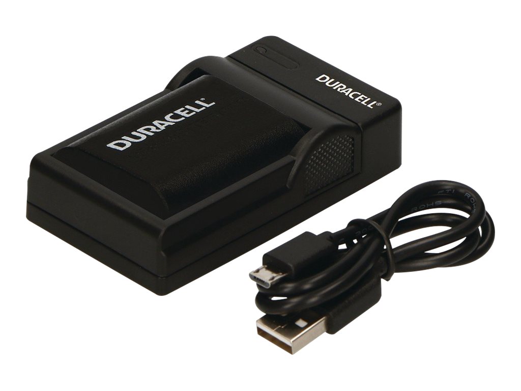 Duracell - USB-batterioplader - sort - for Canon LC-E6, LC-E6E, XC10, XC15  EOS 5D, 5DS, 60, 6D, 70, 7D, 80, 90, R, R5, R6, R7, Ra