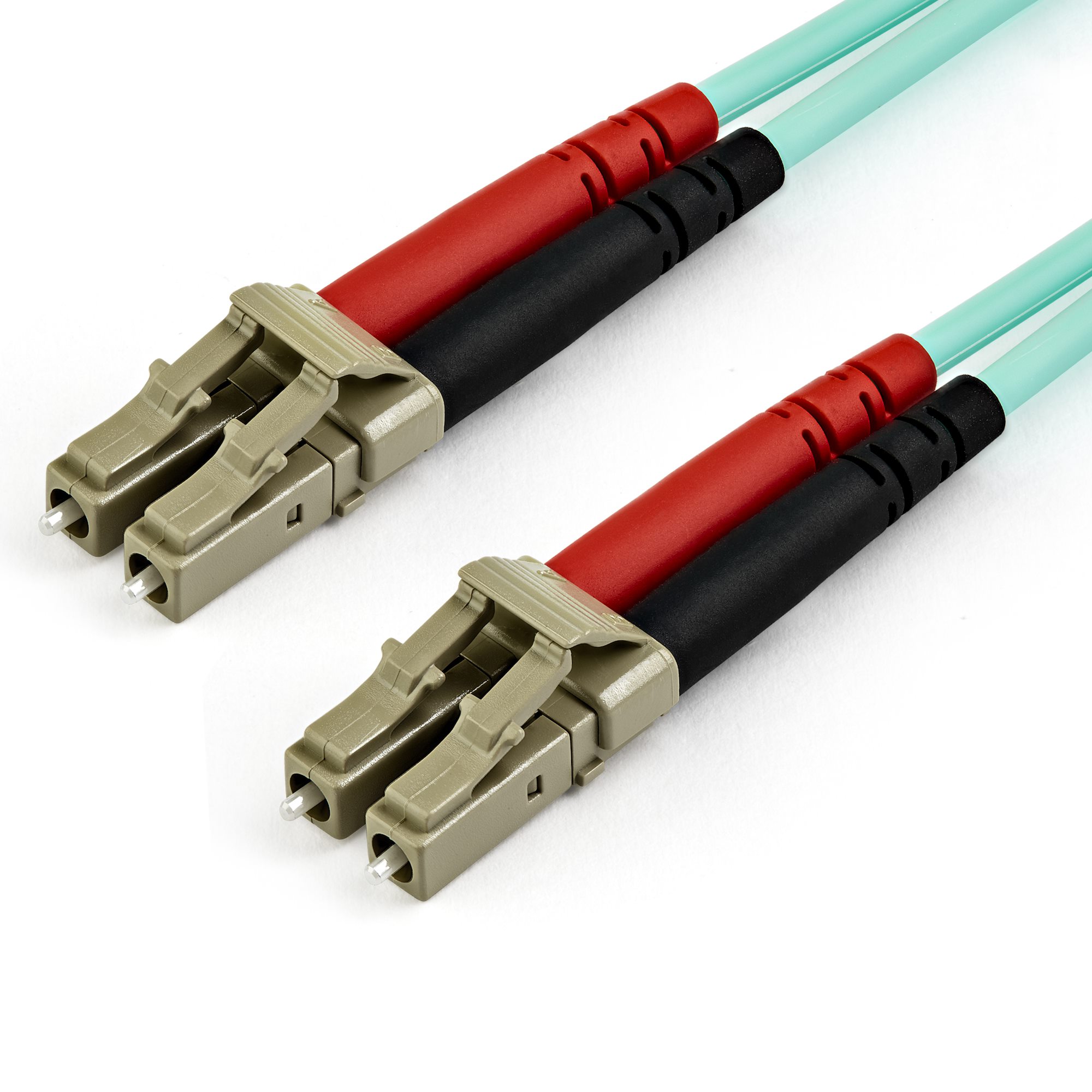 StarTech.com 10m OM4 LC to LC Multimode Duplex Fiber Optic Patch Cable - patch cable - 10 m - aqua - Blå - 10m