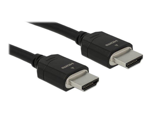 Delock - Ultra High Speed - HDMI-kabel - HDMI han til HDMI han - 2 m - tripel-afskærmet - sort - Dolby DTS-HD Master Audio support, Dolby TrueHD support, understøtter 21:9 biografformatforhold, 8K UHD (7680 x 4320) support