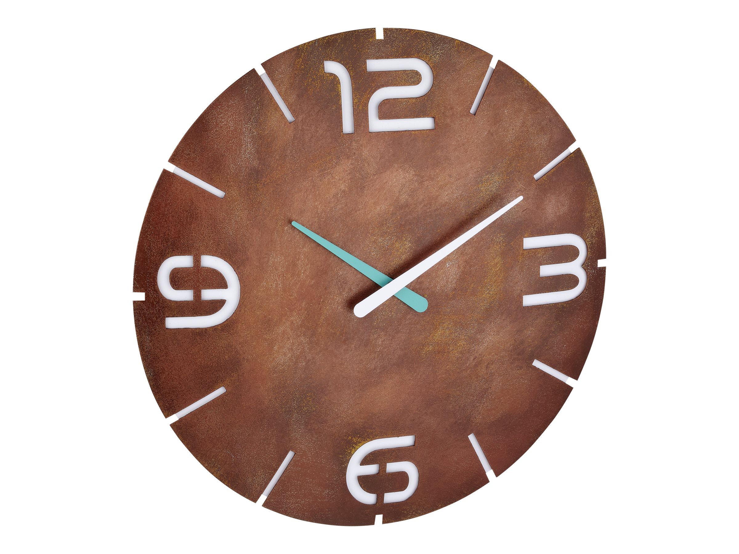 TFA CONTOUR - Ur - kvarts - vægmonterbar - 35 cm - hvid, rustlook