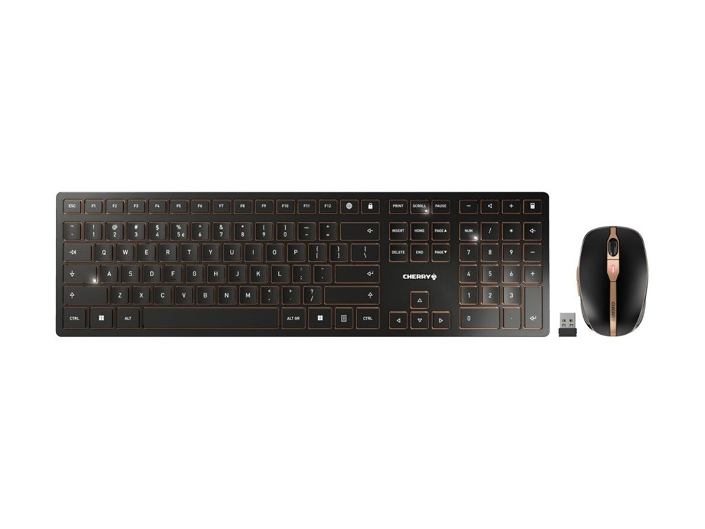 CHERRY DW 9100 SLIM Tastatur og mus-sæt Saks Trådløs