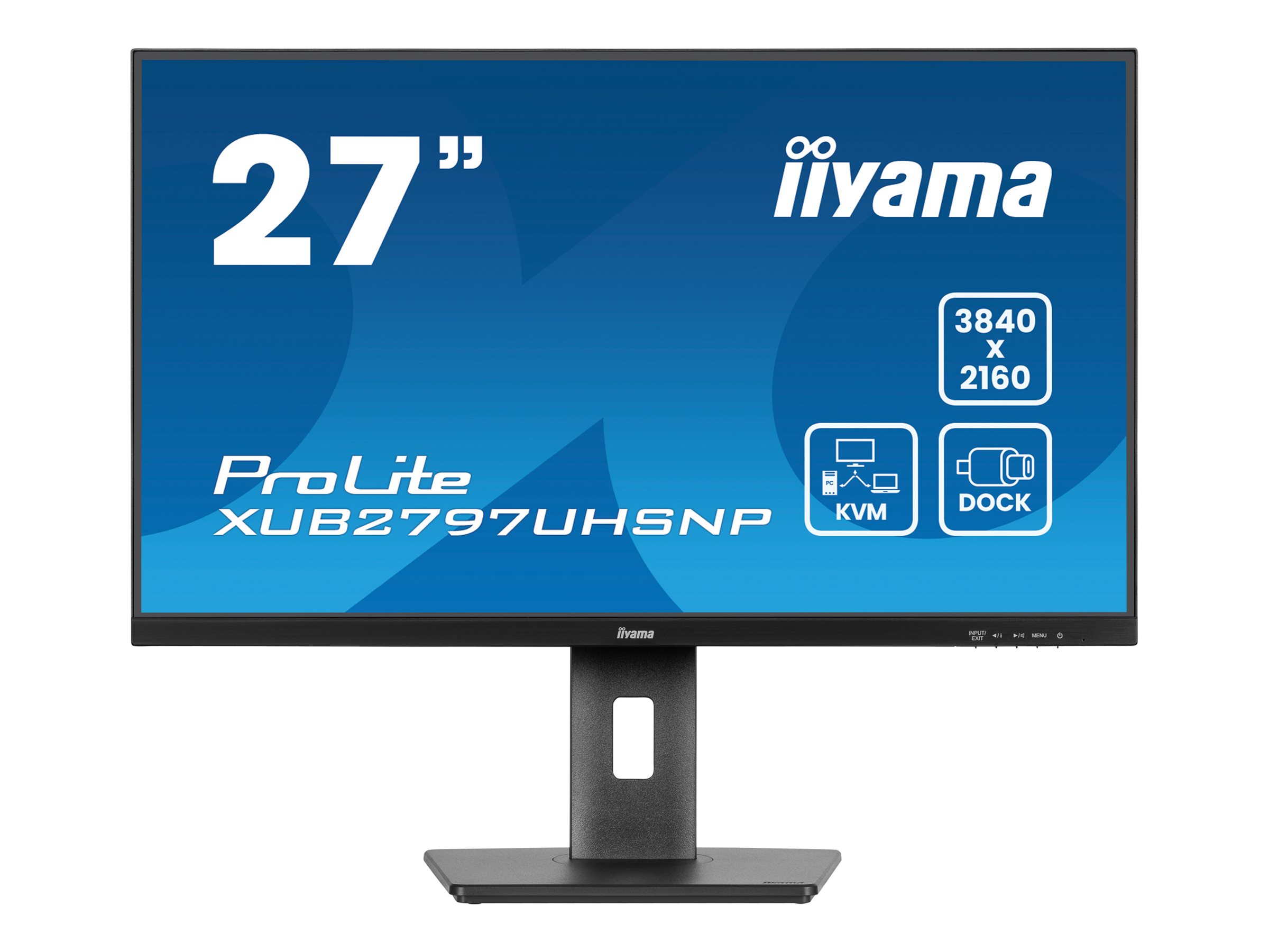 iiyama ProLite XUB2797UHSNP-B1 27" 3840 x 2160 (4K) HDMI DisplayPort USB-C 60Hz Dockingskærm