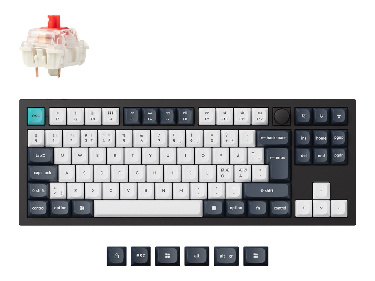 Keychron Q3 Max Tastatur Mekanisk Sydvendt RGB LED Trådløs Kablet Nordisk billede