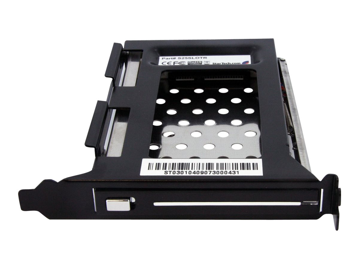Startech 2.5in SATA Removable Hard Drive Bay for PC Expansion Slot - Storage bay adapter - black - S25SLOTR - Ramme - sort