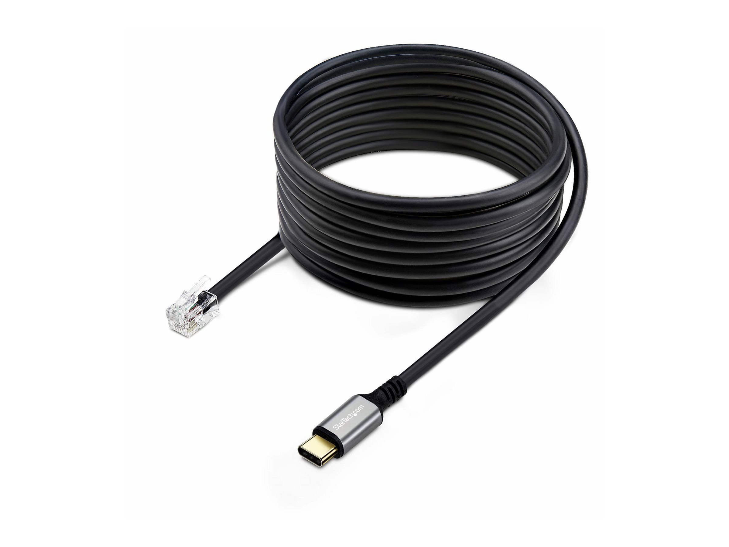 StarTech.com USB-C to RJ9 Adapter for Office Phone Handset or Wired/Wireless Headset, Use Existing Landline Hardware, 6ft/1.8m, For Laptop/Desktop