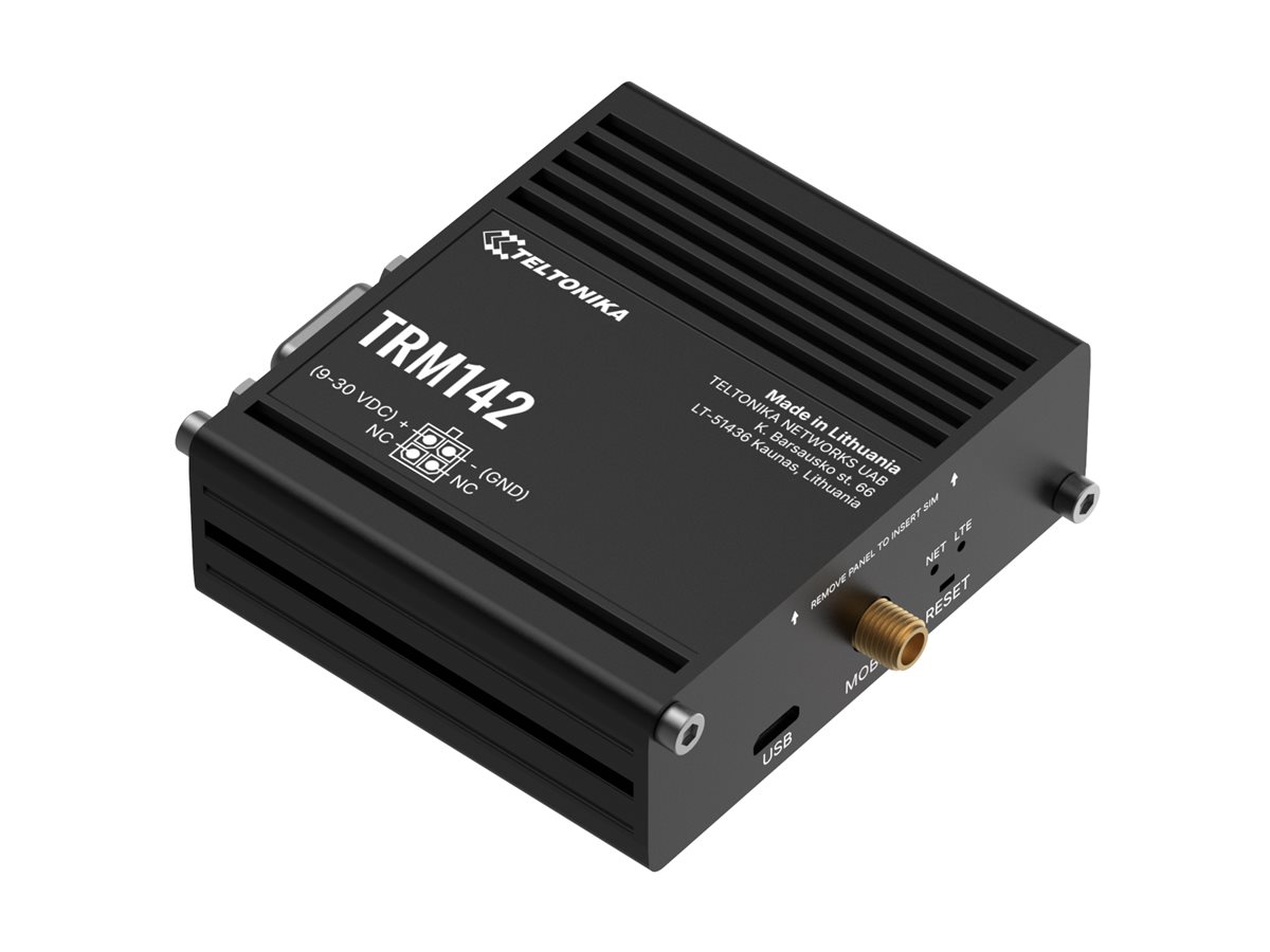 Teltonika TRM142 - Trådløs router - WWAN - 4G, 3G, 2G - DIN monterbar på skinne, væg-monterbar, overflademonterbar