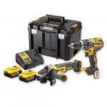 DeWALT Værktøjssæt DeWalt DCK2080P2T-QW (DCD796 + DCG405)  18 V  2x5,0 Ah batt
