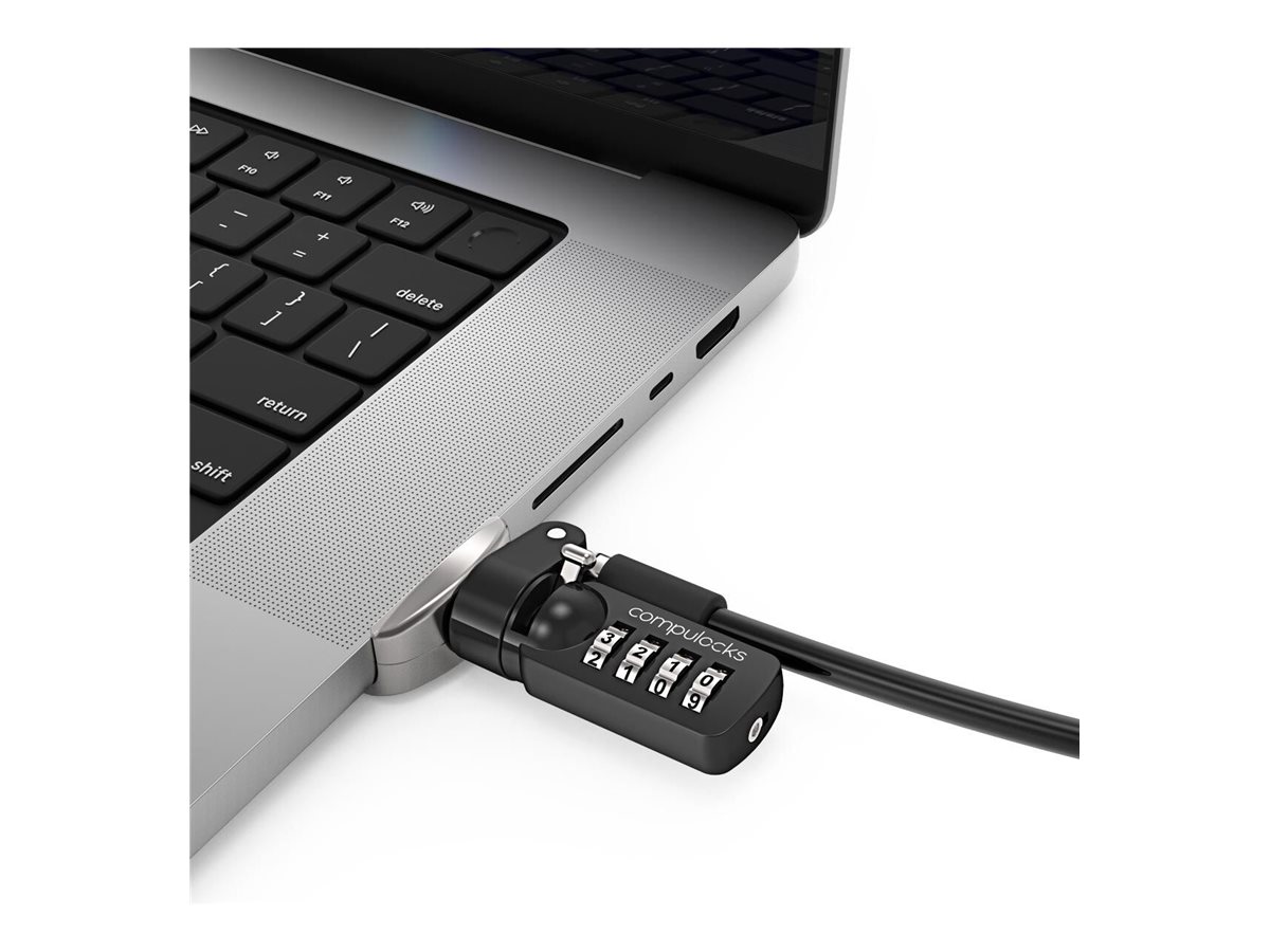 Compulocks MacBook Pro M1 16-inch (2021) Lock Adapter With Combination Lock Adapter til låsning af slot for sikkerhed