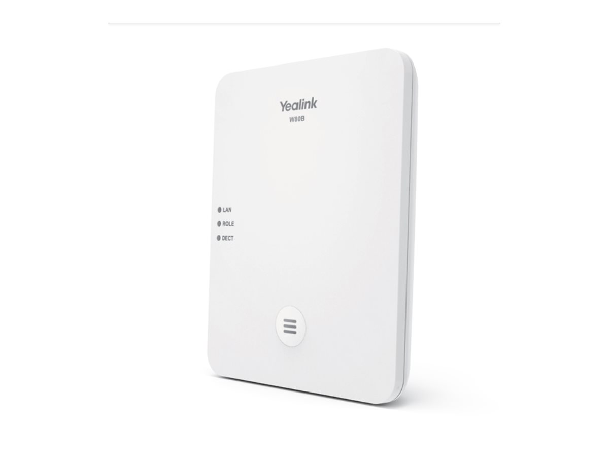Yealink W80B Basestation til trådløs telefon / basestation til VoIP-telefon Perlehvid