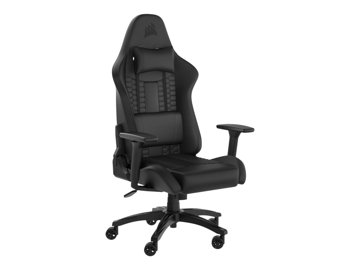 Corsair | TC100 Relaxed (Leatherette) - Gamingstol - Læder - Op til 120 kg | Sort