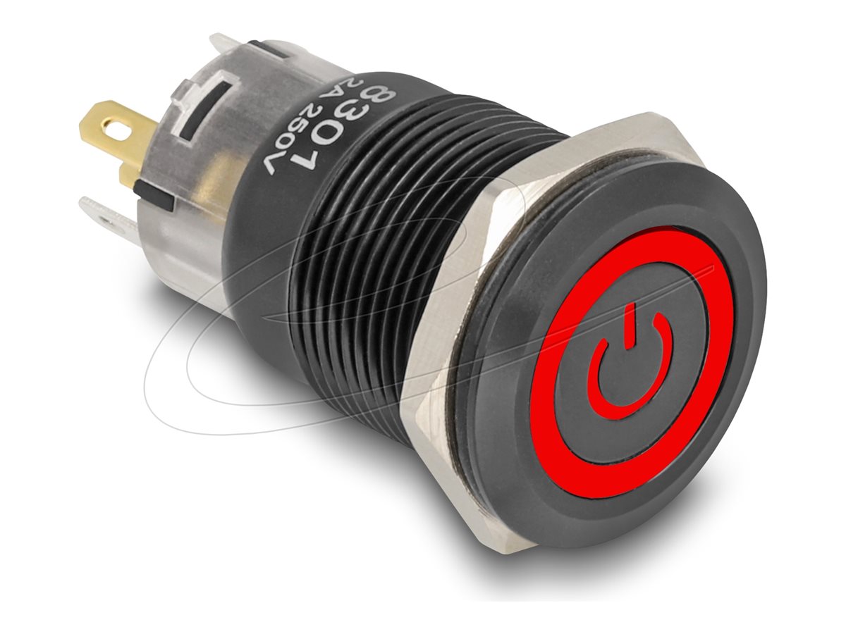 DeLOCK Kontakt og trykknap Sort