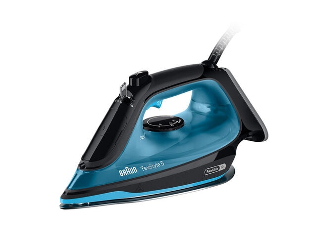 Braun TexStyle 5 dampstrygejern - keramisk strygesål, 2.600 W - sort/blå