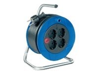 Garant kompakt kabeltromle (15m kabel i sort, lavet af specialplast, til indendørs brug, Made in Germany)