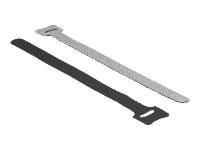 Delock - Kabelbånd - 20 cm - sort (pakke med 10)