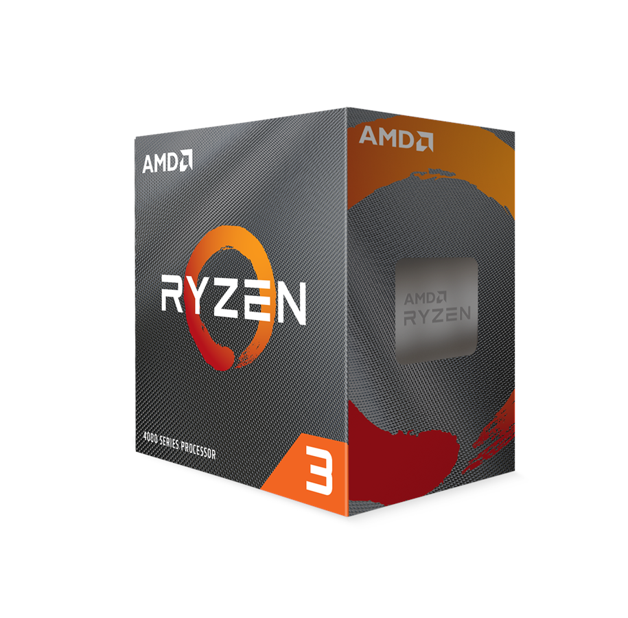 AMD Ryzen 3 4100 Wraith Stealth CPU - 4 kerner - 3.8 GHz - AMD AM4 - AMD Boxed (med køler)