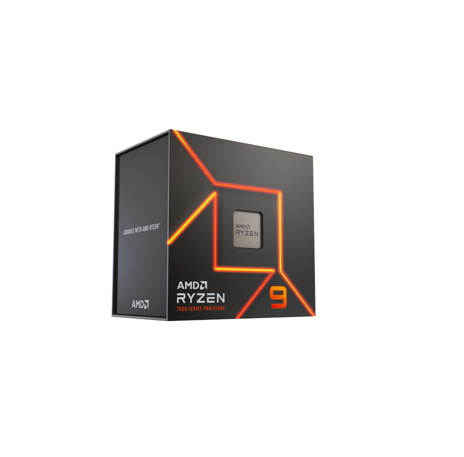 AMD | Ryzen™ 9 7900 - 3.7GHz/5.4GHz - 12 kerner - 24 tråde - 64 MB cache - Socket AM5 - Box | AMD Wraith Prism