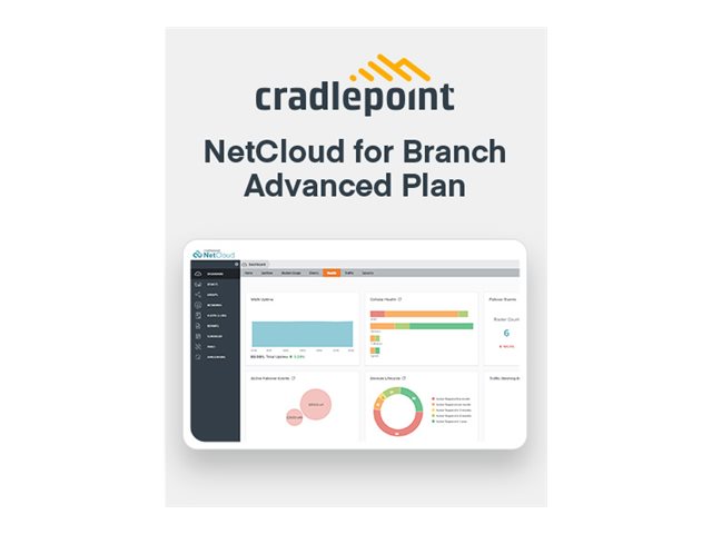 Cradlepoint NetCloud Enterprise Branch Advanced Plan Online & komponentbaserede tjenester 3 år