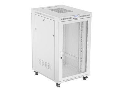 Lanberg FF01 series - rack - 800 x 1000 flat pack with mesh door - 27U