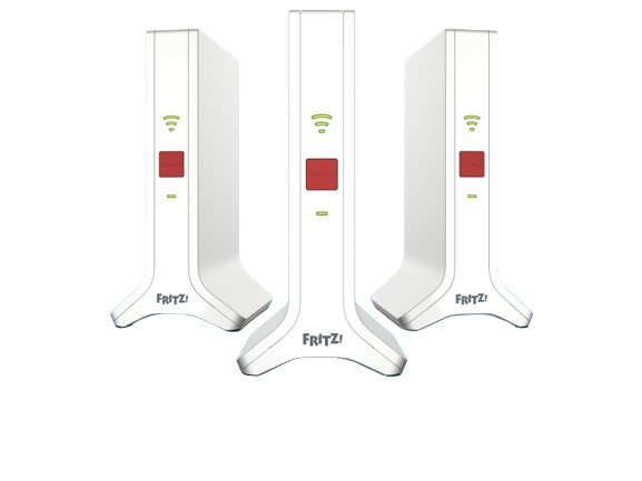 FRITZ!Repeater Mesh Set 4200 Netværksgentager 4200 Mbit/s Rød, Hvid