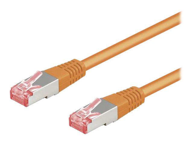 Goobay Netværkskabel CAT 6, S/FTP (PiMF), orange, 5 m kobberleder (CU), halogenfri kabelkappe (LSZH)