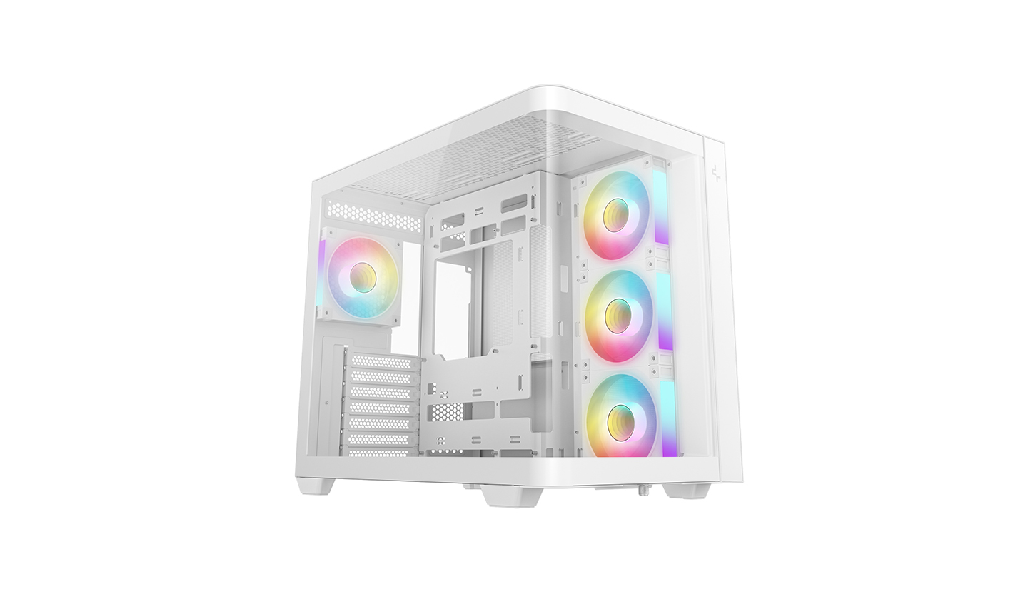DeepCool CG530U 4F, Tower, PC, Hvid, ATX, ITX, micro ATX, Acrylonitrilbutadienstyren, SPCC, Hærdet glas, 16 cm