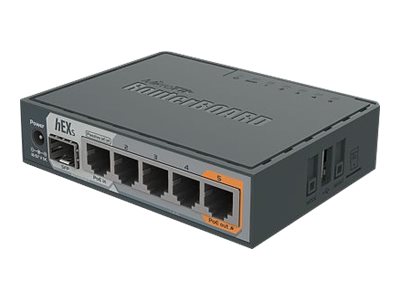 MikroTik RouterBOARD hEX S Router 4-port switch Kabling