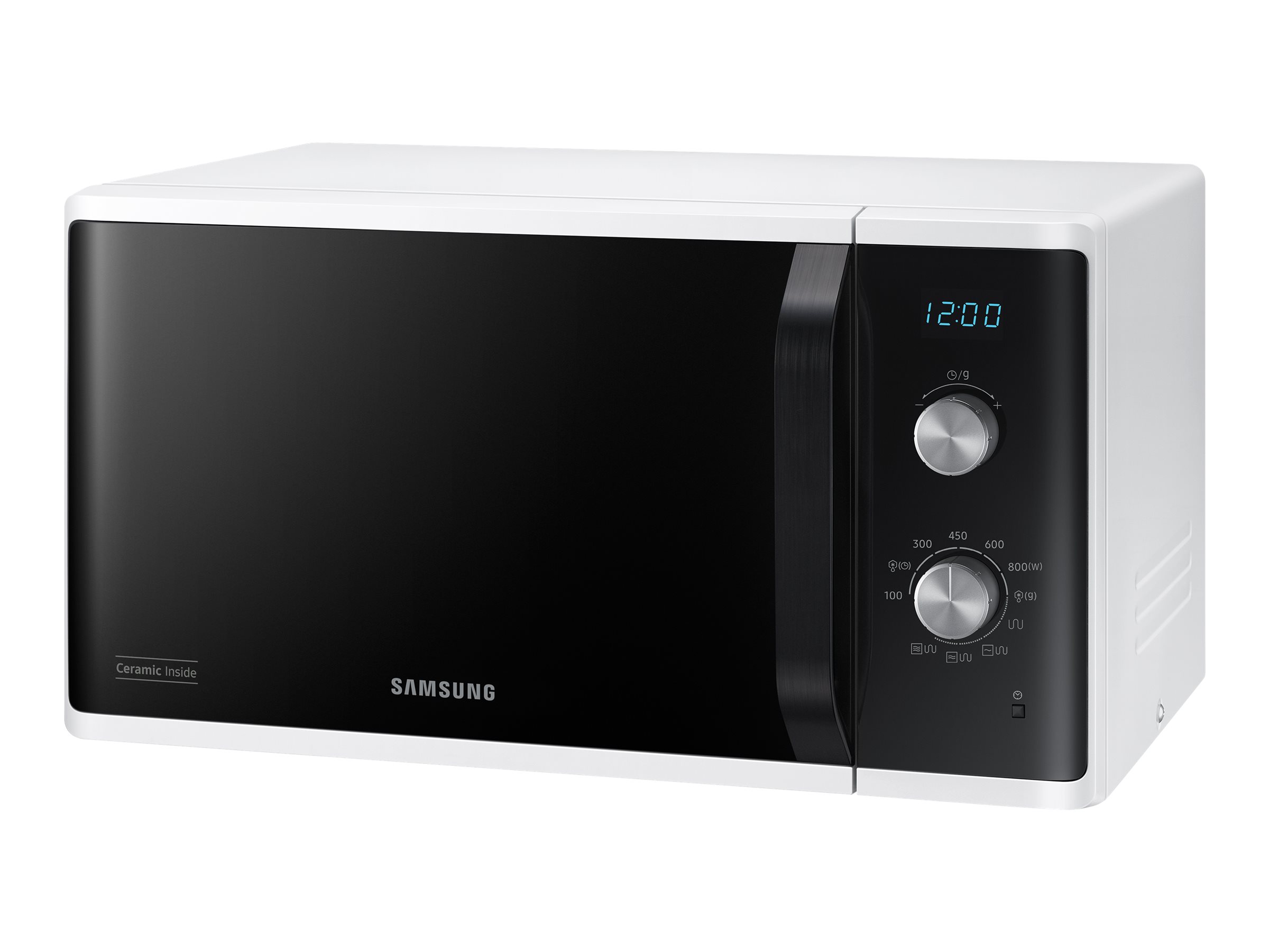 Samsung MG23K3614AW - Mikrobølgeovn med grill - 23 liter - 800 W - hvid