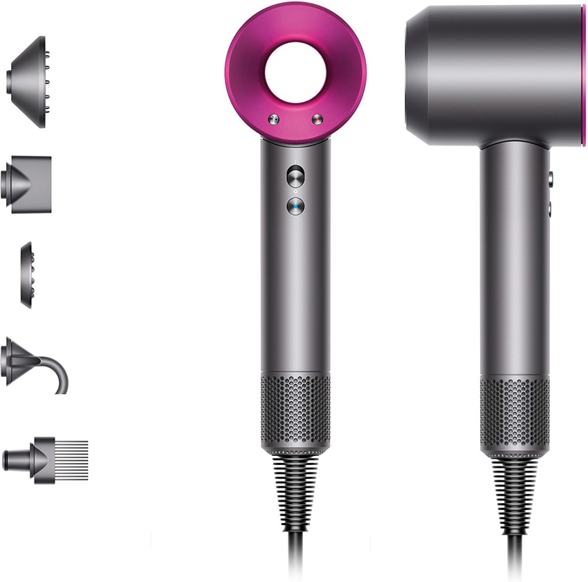 Dyson Hårtørrer Supersonic HD07 - Iron/Fuchsia