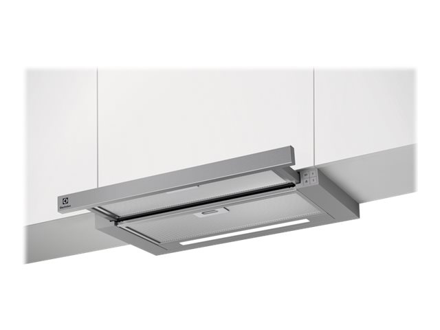 Electrolux 600 LFP616X - Hætte - teleskopisk - bredde: 59.8 cm - dybde: 30 cm - udtrækning og recirkulation (-) - grå