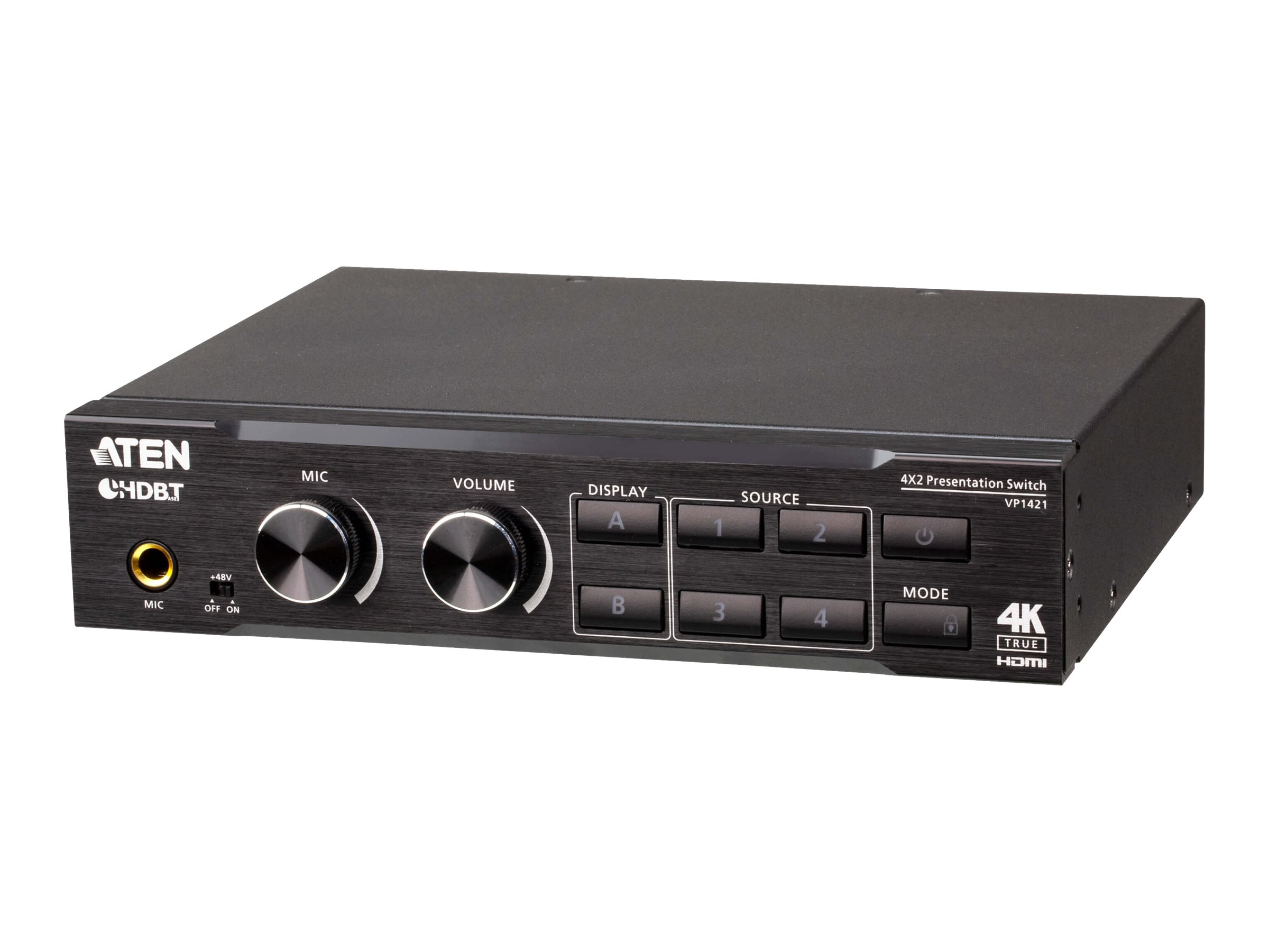 ATEN VP1421 4x2 matrix-switcher/skalerer/audio DSP/HDBaseT-omformer