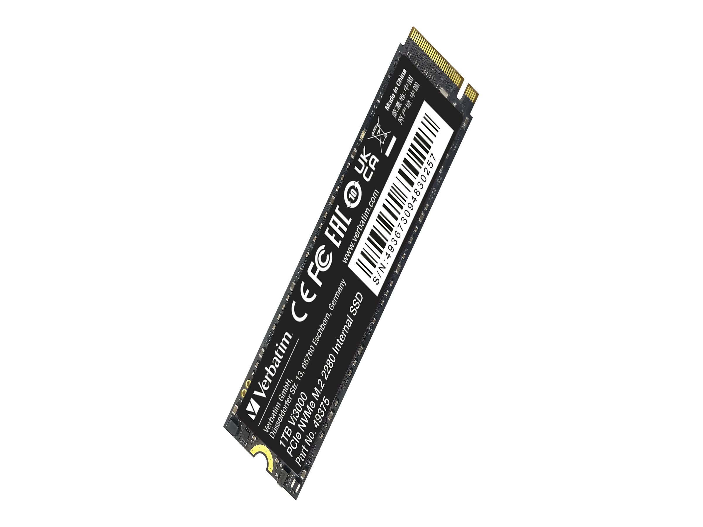 Verbatim Vi3000 SSD - 1TB - PCIe 3.0 - M.2 2280
