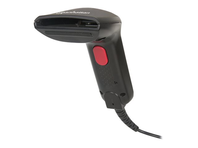 Manhattan CCD håndholdt stregkodelæser med kabel, USB - 6 cm scanbredde, sort
