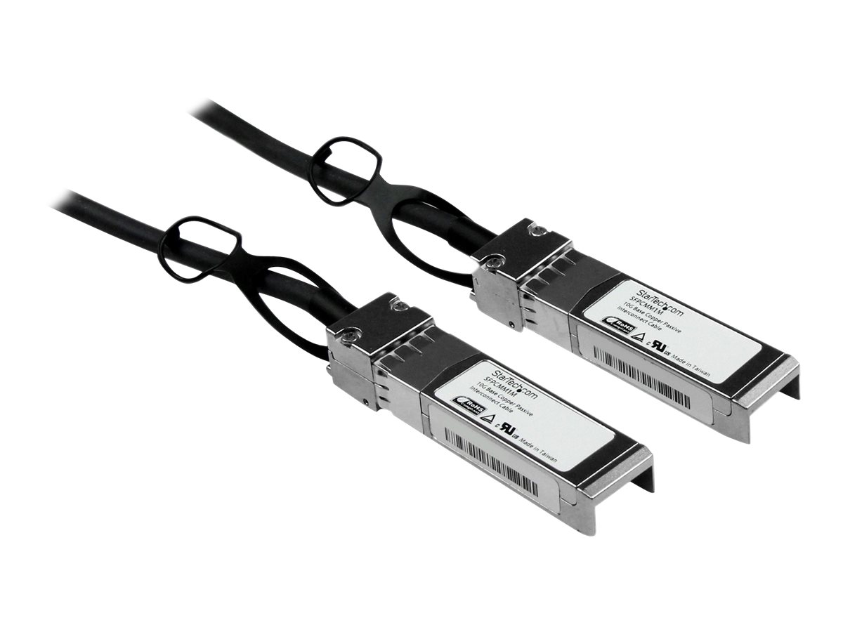 StarTech.com 1m 10G SFP to SFP Direct Attach Cable for Cisco SFP-H10GB-CU1M - 10GbE SFP Copper DAC 10Gbps Passive Twinax Dobbelt-axial 1m Direkte